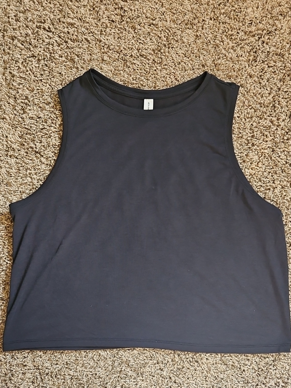 all in motion Black Cropped Workout Shirt